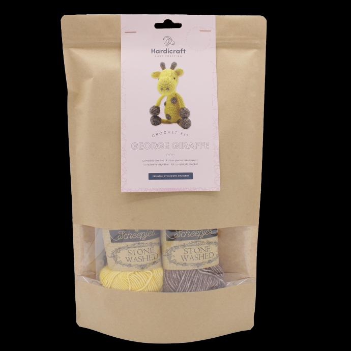 Hardicraft George Giraffe complete crochet kit.