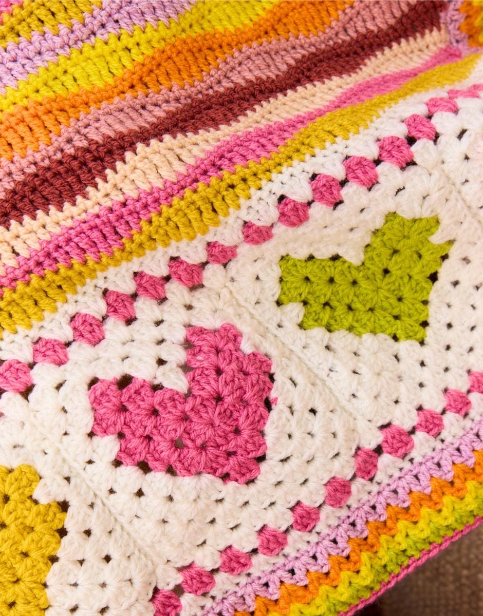 Sirdar Hearts and Flowers Spring Crochet Along Blanket Yarn Bundle Free Weekly Crochet Patterns & Videos Starting 5th Of February