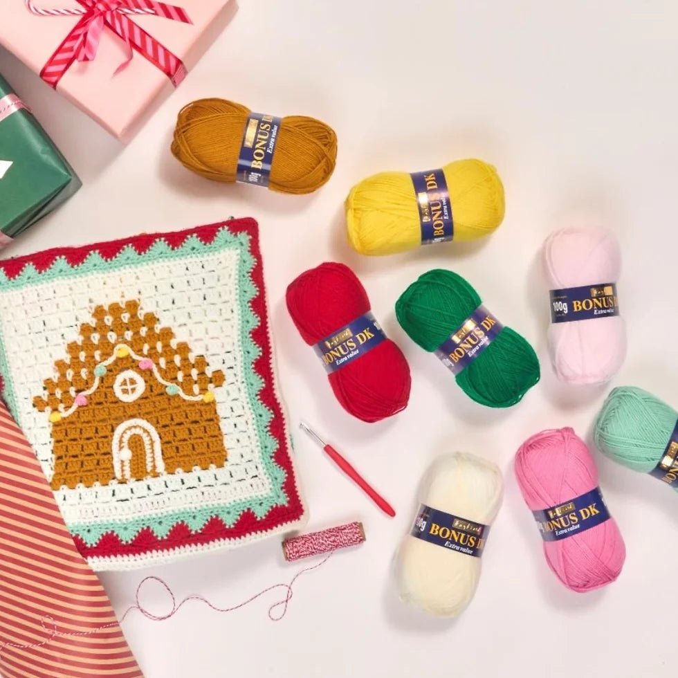 Sirdar Christmas Gingerbread Crochet Along Blanket Week 2