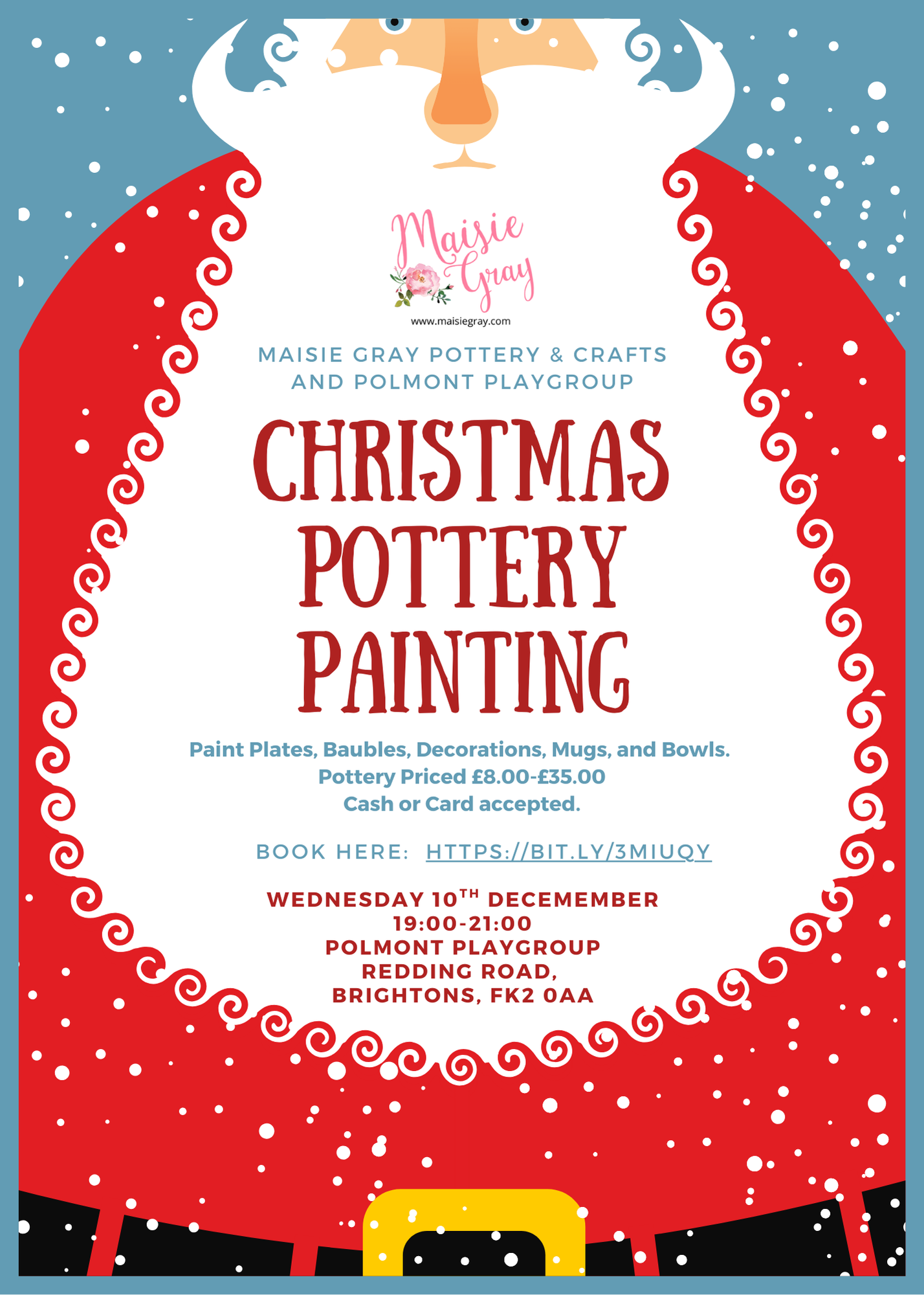 Polmont Playgroup Christmas Pottery Painting