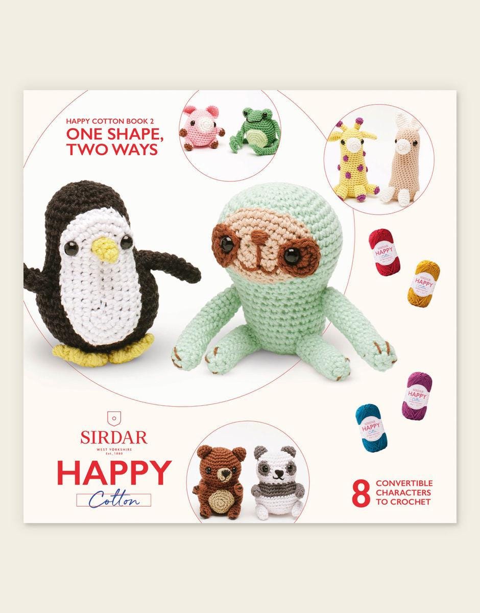 Sirdar Pattern Books Happy Cotton available in One Shape Two Ways, Birds of Paradise BK543, Candy Shop BK545 and Seasonal Bunting 2.