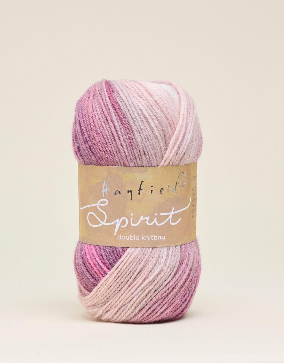 Hayfield Spirit Double Knitting Yarn 100g in 431 Serenity, 432 Passion and 430 Tranquility