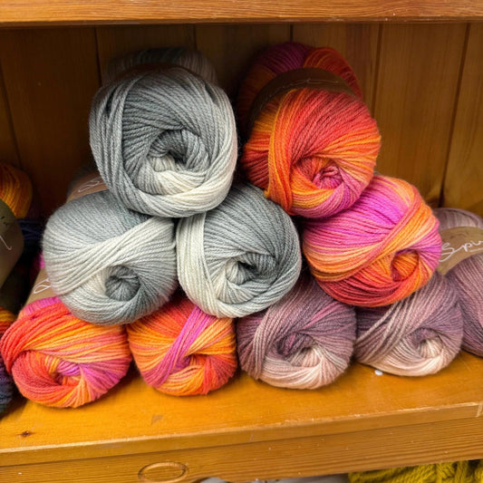 Hayfield Spirit Double Knitting Yarn 100g in 431 Serenity, 432 Passion and 430 Tranquility